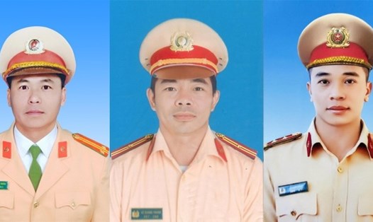 Trung tá Nguyễn Khắc Thường, Thiếu tá Lê Quang Thành và Đại úy Lê Ánh Sáng (từ trái qua). Ảnh: BCA