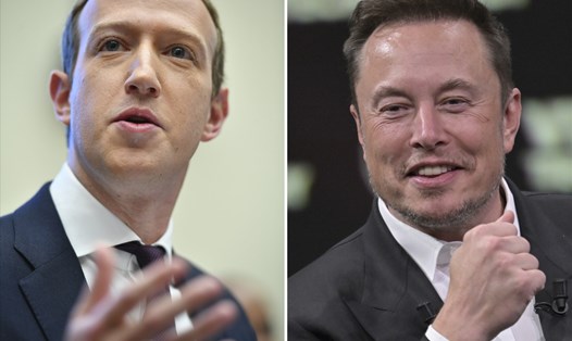 Hai tỉ phú trong danh sách những người giàu nhất thế giới đã hẹn nhau đấu võ sau khi Elon Musk "cà khịa" ứng dụng mà Meta sắp ra mắt. Ảnh: AFP