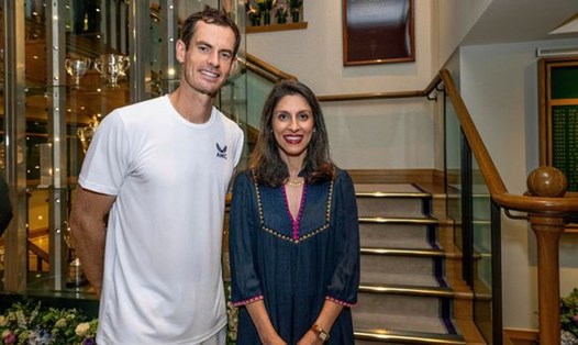 Andy Murray đã mời Nazanin Zaghari-Ratcliffe đến xem trực tiếp trận đấu của anh tại Wimbledon. Ảnh: The Mirror