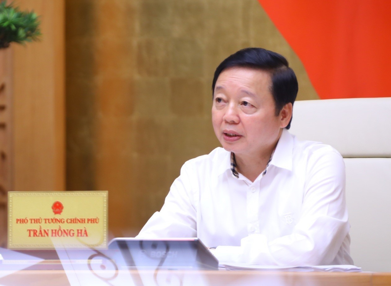 Phó Thủ tướng Trần Hồng Hà kết luận cuộc họp. Ảnh: TTXVN