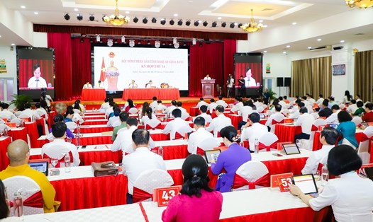 Phiên khai mạc Kỳ họp thứ 14 của HĐND tỉnh Nghệ An. Ảnh: Hải Đăng