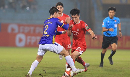 Hà Nội FC và Viettel đã hòa nhau 1-1 ở giai đoạn 1 V.League 2023. Ảnh: VPF