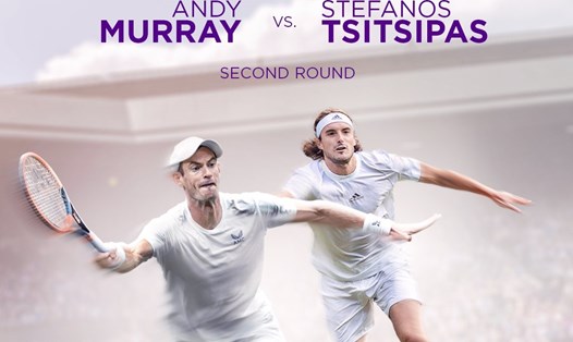 Andy Murray và Stefanos Tsitsipas sẽ gặp nhau tại vòng 2 Wimbledon 2023. Ảnh: Wimbledon