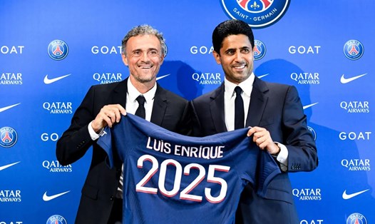 Luis Enrique sẽ dẫn dắt PSG trong 2 năm tới. Ảnh: Paris St Germain