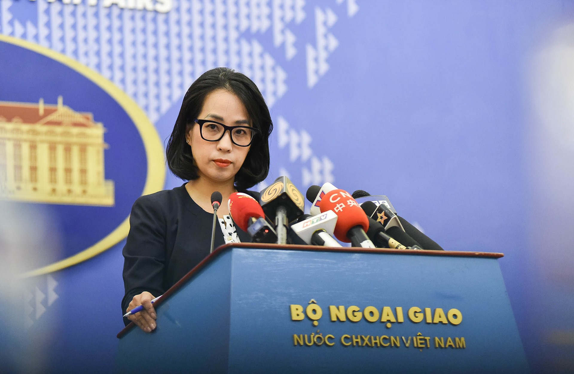  Người phát ngôn Bộ Ngoại giao Phạm Thu Hằng. Ảnh: Nhật Hạ