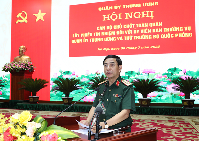 Đại tướng Phan Văn Giang - Ủy viên Bộ Chính trị, Phó Bí thư Quân ủy Trung ương, Bộ trưởng Bộ Quốc phòng. Ảnh: BQP