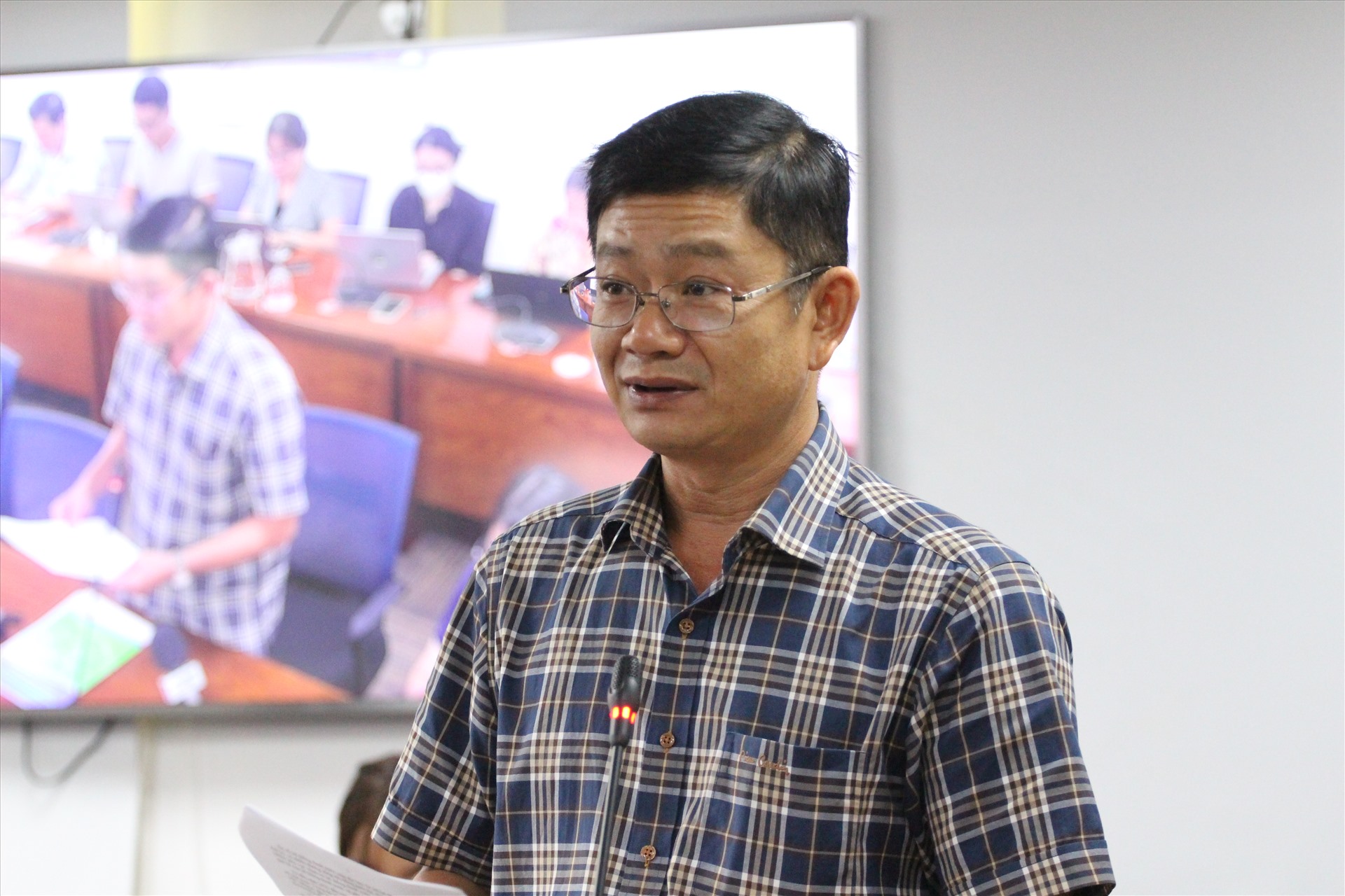 Ông Đỗ Tấn Long - Phó Giám đốc Trung tâm Quản lý hạ tầng kỹ thuật TPHCM.   Ảnh: Thành Nhân