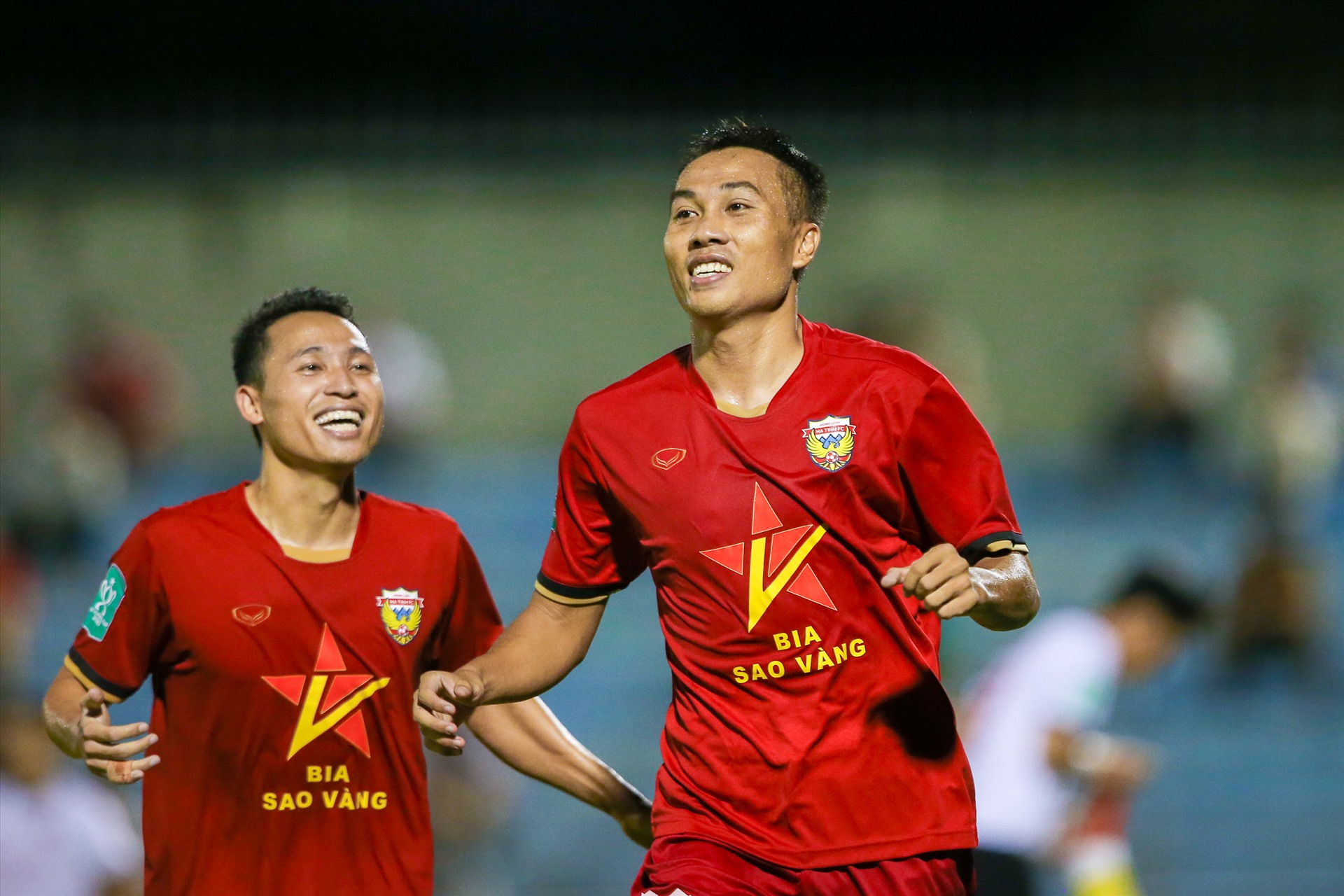 Hồng Lĩnh Hà Tĩnh giành chiến thắng 3-1 trước Long An ở vòng 1/8 Cúp Quốc gia 2023. Ảnh: Xuân Thuỷ