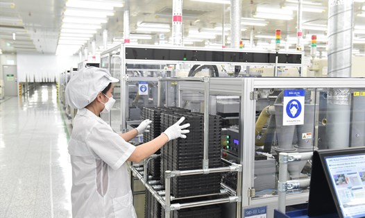  Dây chuyền sản xuất hiện đại của Nhà máy Samsung Thái Nguyên. Ảnh: Hải Nguyễn