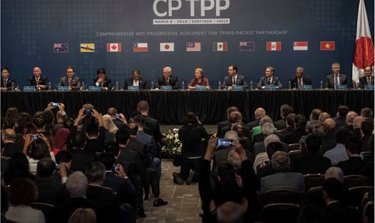 Hiệp định Đối tác Toàn diện và Tiến bộ xuyên Thái Bình Dương (CPTPP) gồm 12 thành viên, với Anh là nước mới kết nạp. Ảnh: Xinhua