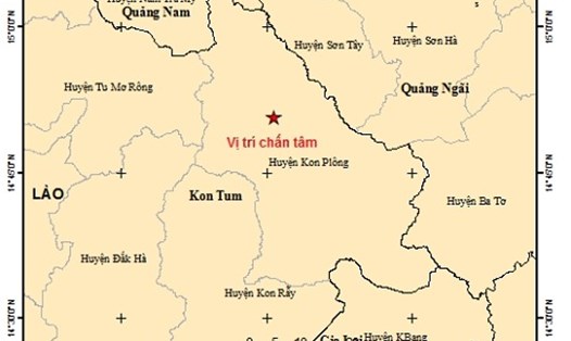 Chỉ trong 1 buổi sáng, tại tỉnh Kon Tum và Quảng Ngãi xảy ra liên tiếp 10 trận động đất. 