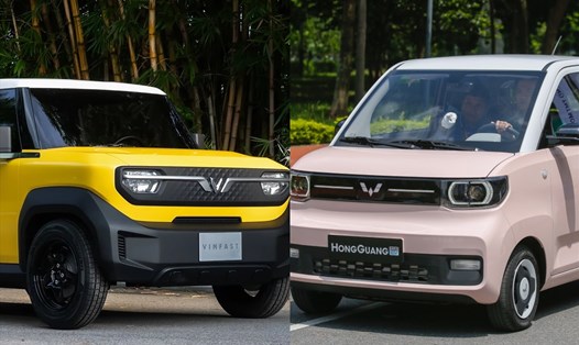 VF 3 và Wuling HongGuang là 2 mẫu xe điện cỡ nhỏ tại Việt Nam. Ảnh: Lâm Anh
