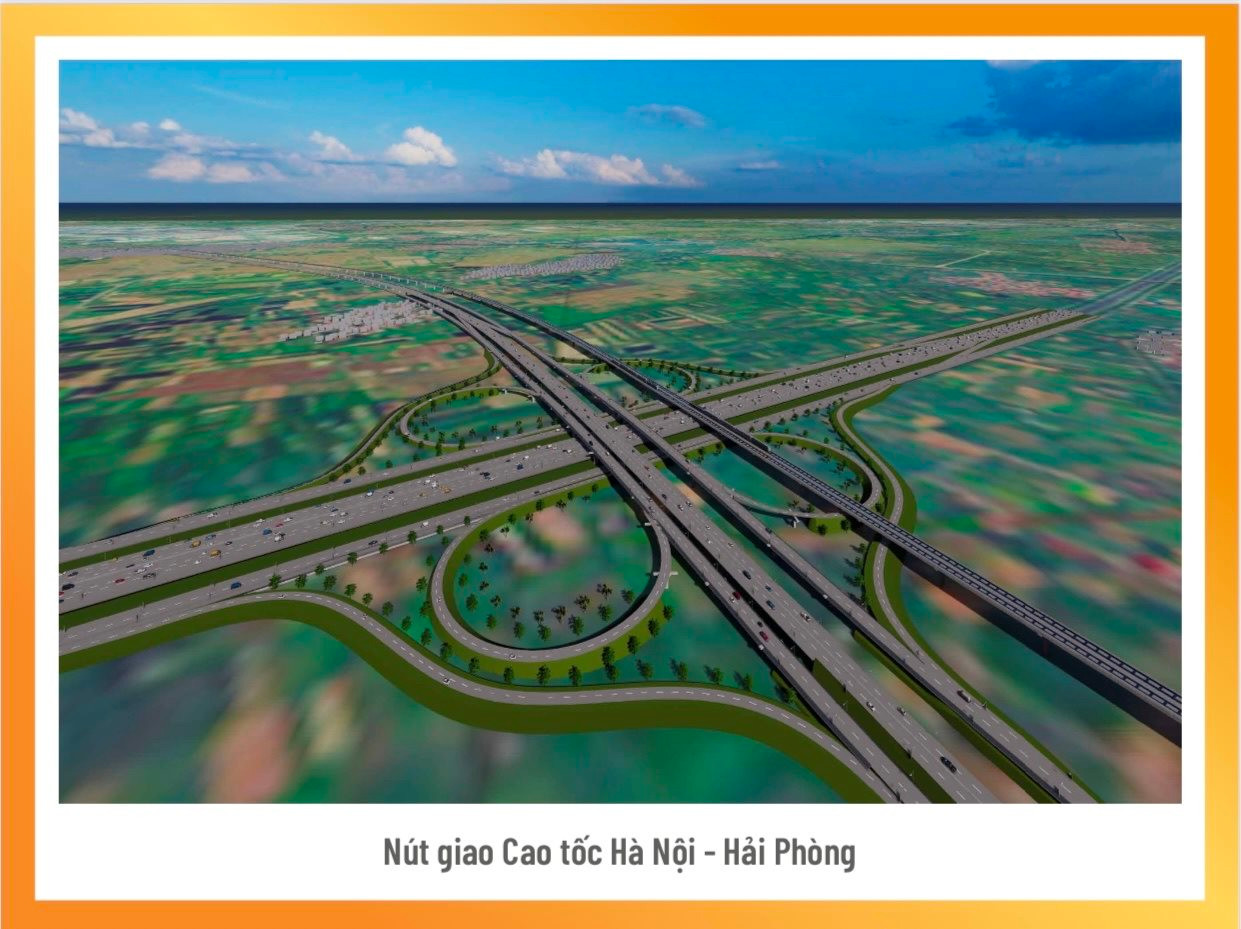 Nút giao cao tốc Hà Nội - Hải Phòng.