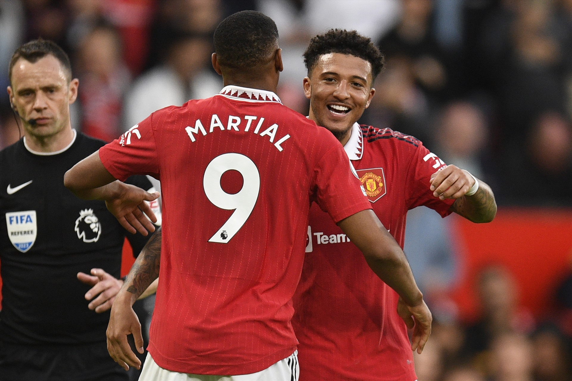 Cả Martial và Sancho đều không đáp ứng được kì vọng tại Man United.  Ảnh: AFP