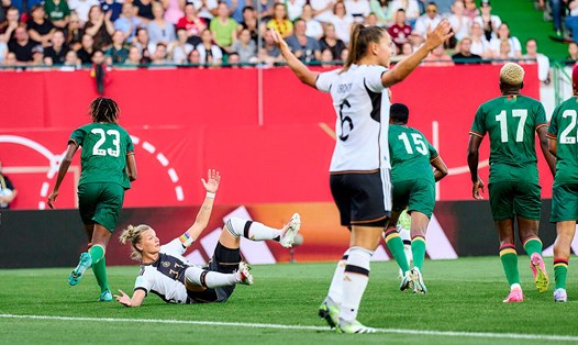 Tuyển nữ Đức gây thất vọng với thất bại ngay trên sân nhà trước tuyển nữ Zambia. Ảnh: LĐBĐ Đức