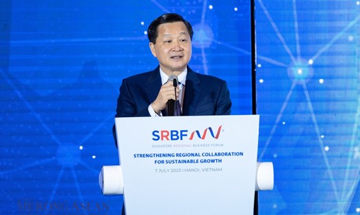 Phó Thủ tướng Chính phủ Lê Minh Khái cho biết, chưa bao giờ quan hệ Việt Nam - Singapore tốt đẹp và toàn diện như ngày nay. Ảnh: SBP 