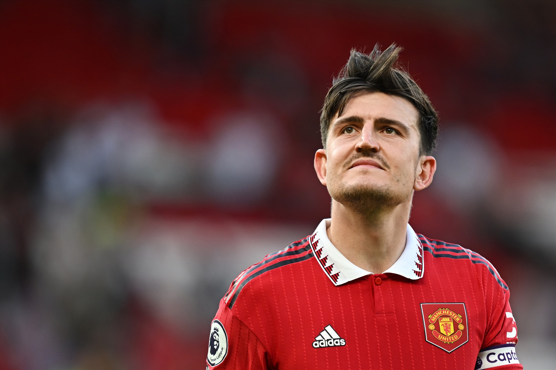 Harry Maguire khả năng cao là người đầu tiên phải rời Man United trong hè này.  Ảnh: AFP