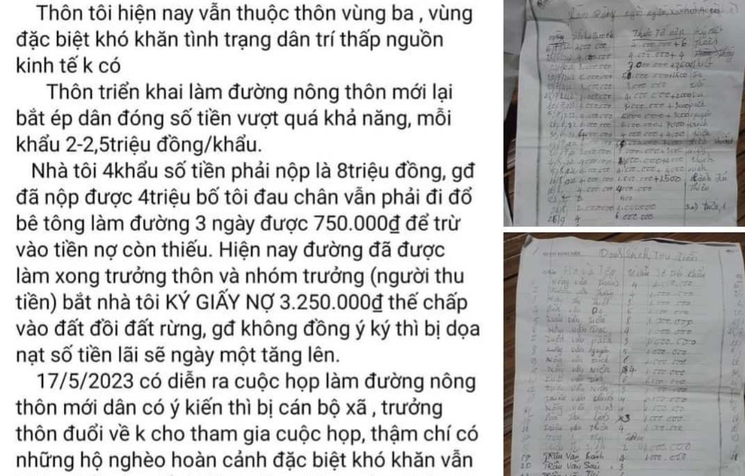 Xác minh thông tin vụ ép người dân vùng cao nhận nợ xây đường nông thôn mới