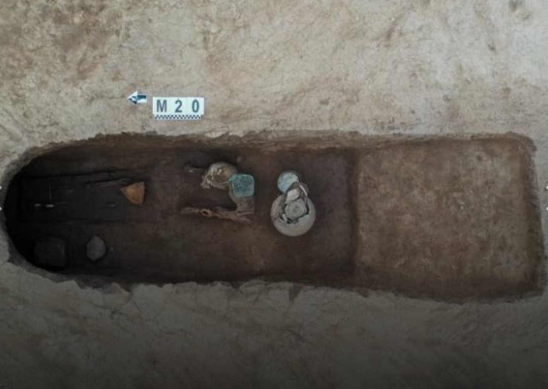 Mộ cổ bằng đất từ thời nhà Đường được phát hiện ở tỉnh Sơn Đông. Ảnh: Bảo tàng Yên Đài