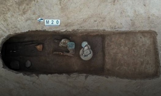 Mộ cổ bằng đất từ thời nhà Đường được phát hiện ở tỉnh Sơn Đông. Ảnh: Bảo tàng Yên Đài