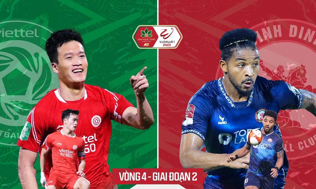 Câu lạc bộ Viettel tiếp đón Bình Định tại vòng 4 giai đoạn 2 V.League 2023. Ảnh: FPT Play