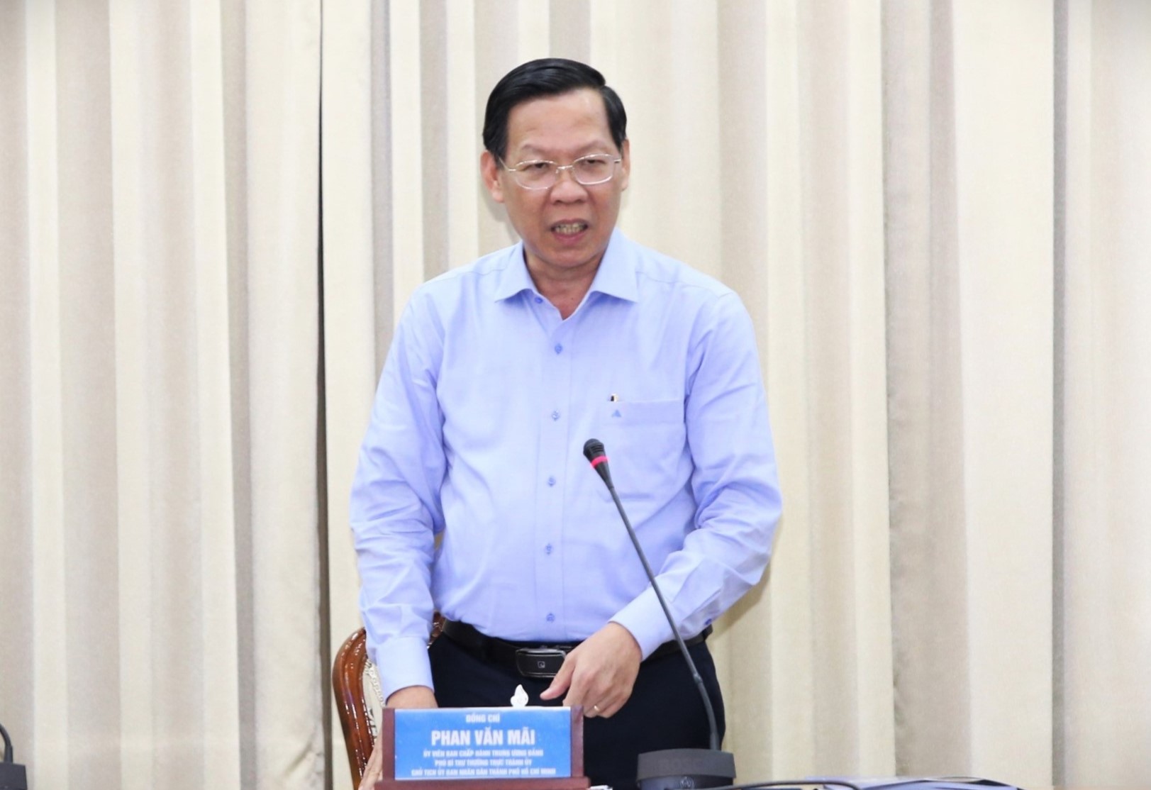 Chủ tịch UBND TPHCM Phan Văn Mãi.  Ảnh: Minh Quân