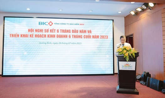 Ông Trần Hoài An - Tổng Giám đốc BIC báo cáo tại Hội nghị. Nguồn: BIC 