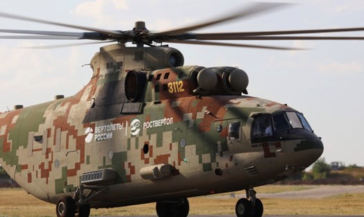 Mi-26T2V là mẫu trực thăng vận tải hạng nặng mới nhất của nhà máy sản xuất trực thăng Mil của Nga. Ảnh: Helicopter Industry
