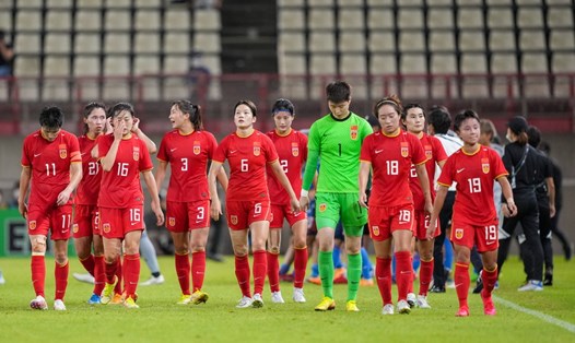 Tuyển nữ Trung Quốc dừng bước ở vòng bảng World Cup nữ 2023. Ảnh: Xinhua