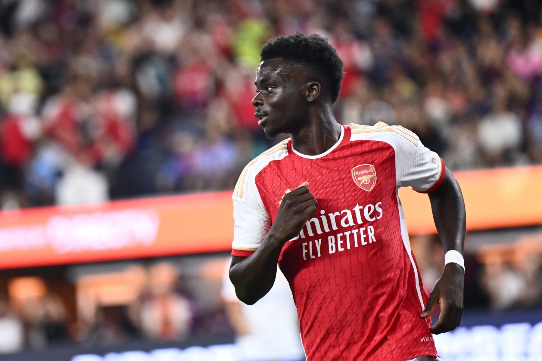 Bukayo Saka vẫn là ngòi nổ quan trọng của Arsenal mùa tới.  Ảnh: AFP