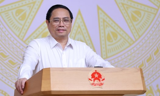 Thủ tướng Phạm Minh Chính chủ trì phiên họp lần thứ 6 nhiệm kỳ 2021-2026 của Hội đồng Thi đua - Khen thưởng Trung ương. Ảnh: VGP
