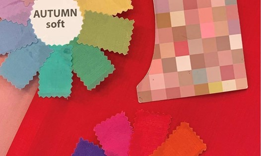 Dải màu để phân tích màu sắc cá nhân tại Color Society ở Hongdae, Seoul, Hàn Quốc. Ảnh: Instagram/@color.society