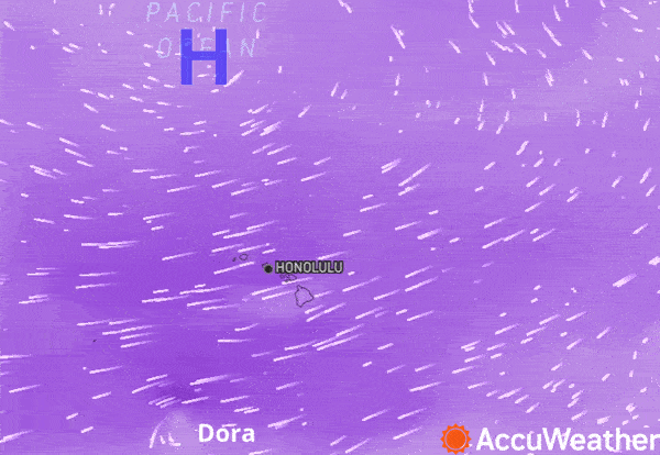 Honolulu, Hawaii nằm trong vùng ảnh hưởng của gió từ bão Dora. Ảnh: AcuWeather