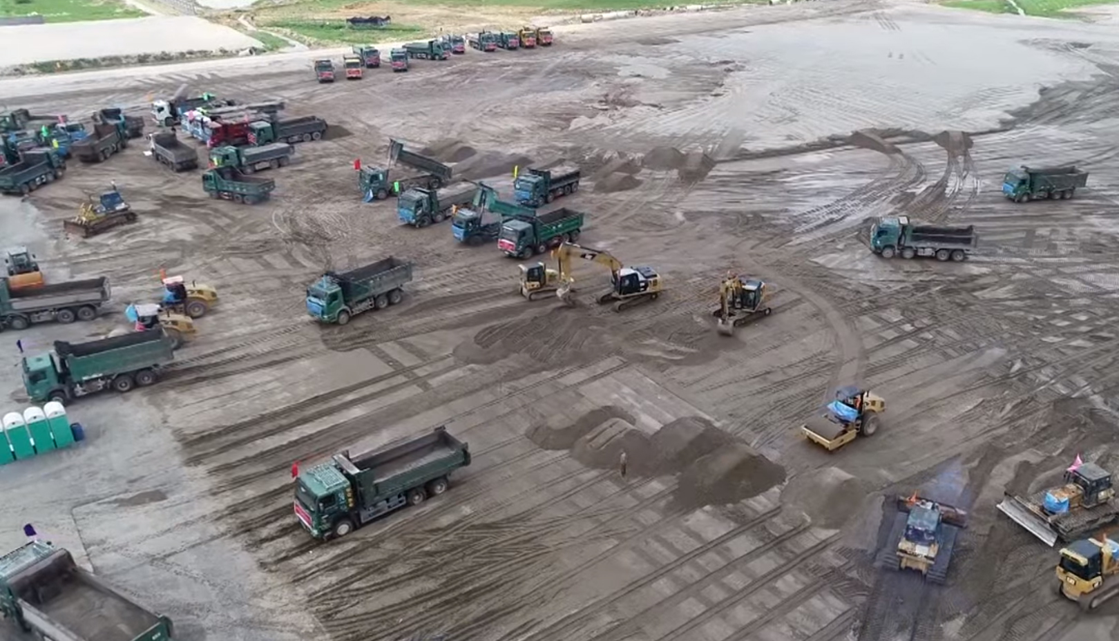 Công trường thi công dự án KCN Gia Bình 2. Ảnh: Vân Trường