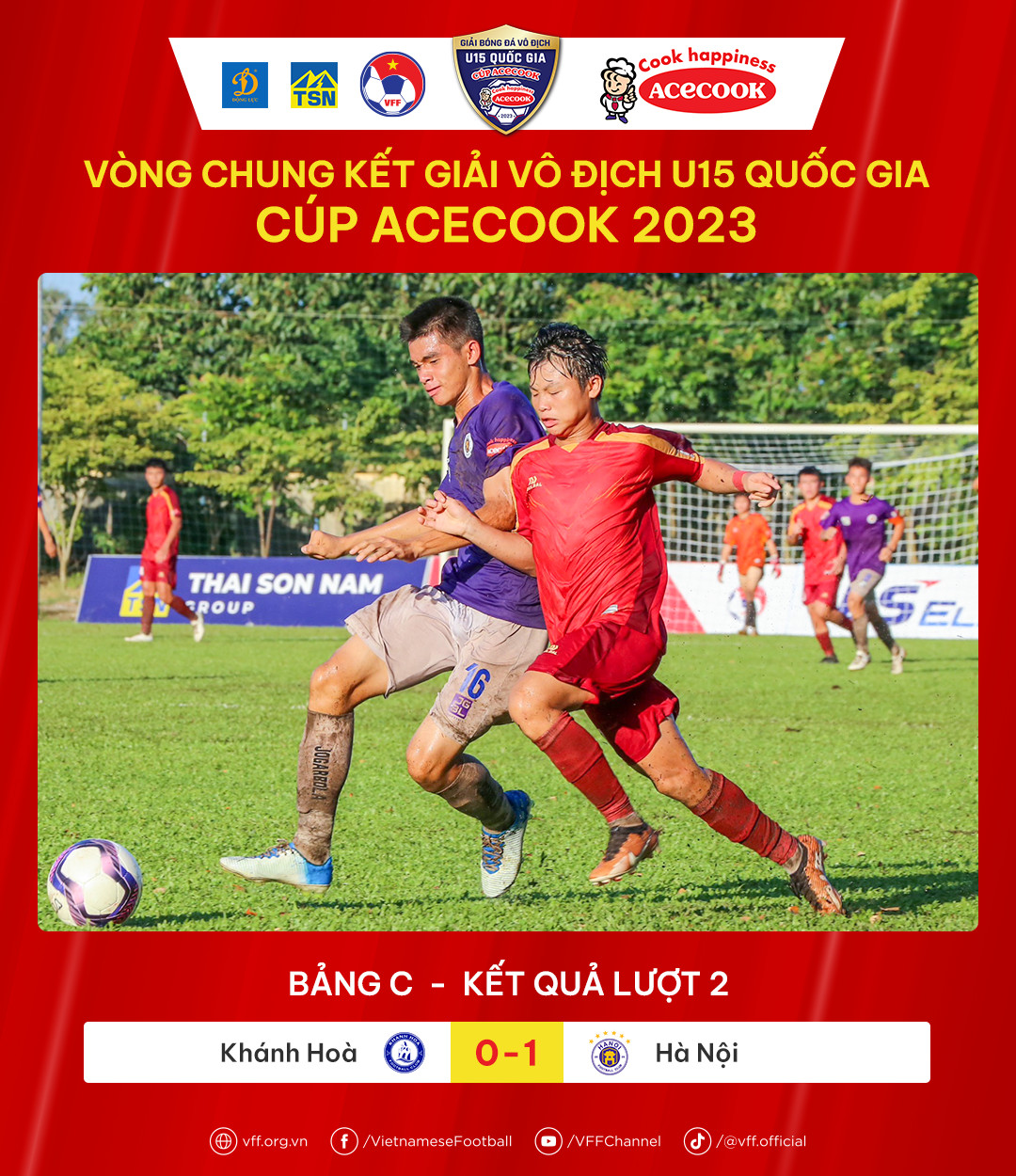 Hà Nội giành vé vào tứ kết giải U15 Quốc gia 2023. Ảnh: VFF