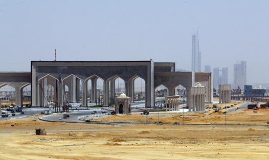 Công trường xây dựng thủ đô hành chính mới của Ai Cập. Ảnh: Xinhua