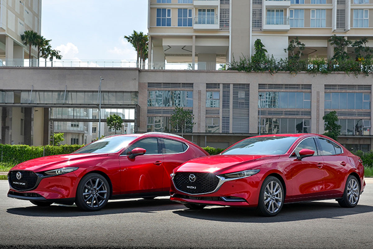 Mazda 3 dù doanh số giảm nhẹ nhưng kết quả doanh số vẫn tốt hơn nhiều mẫu sedan khác. Ảnh: Thaco
