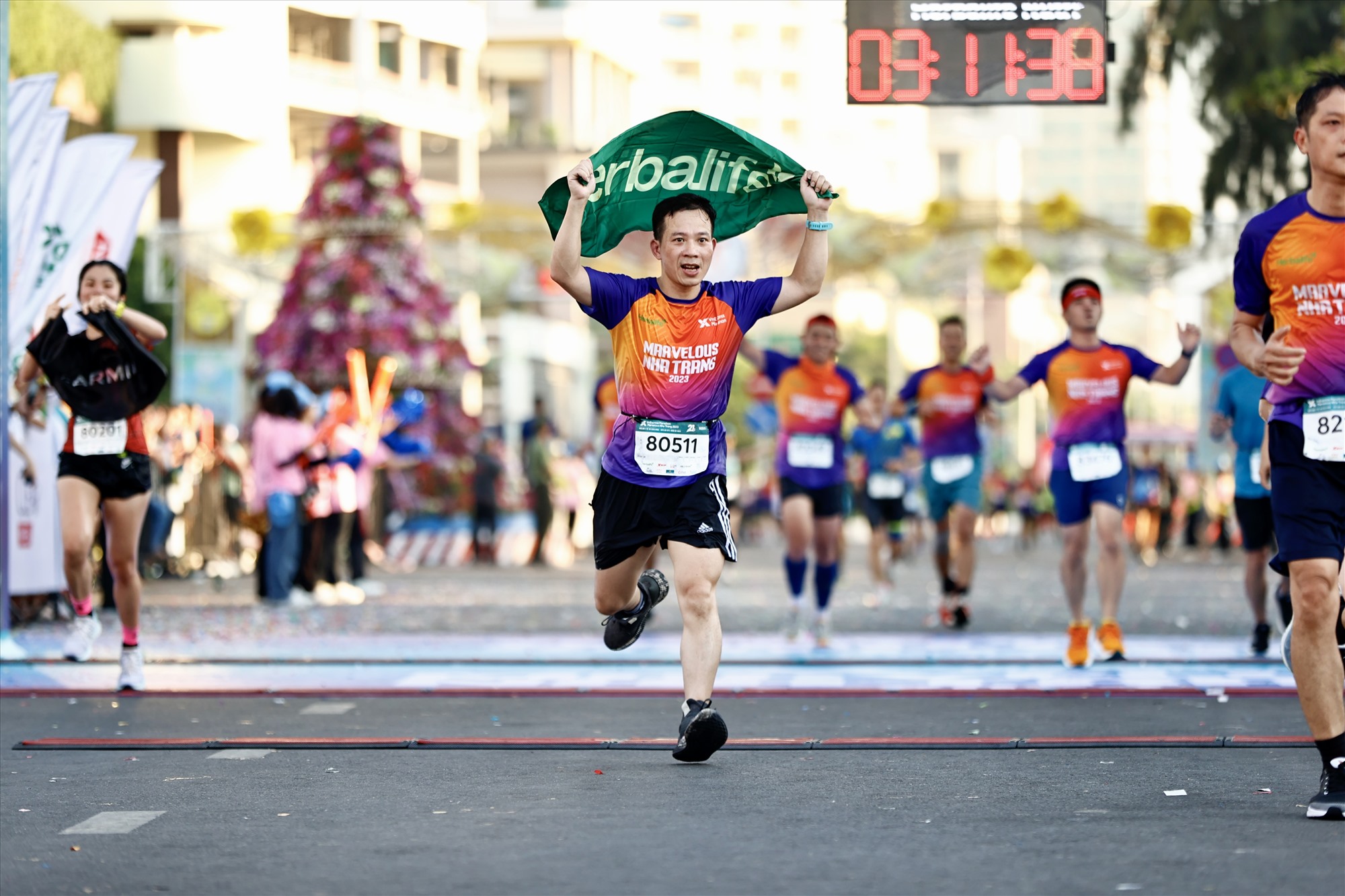 Giải VnExpress Marathon Marvelous Nha Trang 2023 thu hút hơn 11.000 vận động viên tham gia. Ảnh: DN cung cấp