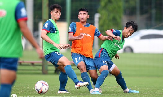 U23 Việt Nam đã sẵn sàng cho trận gặp U23 Bahrain. Ảnh: vFF