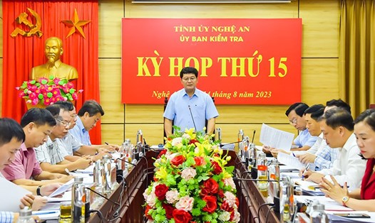 Ủy Ban Kiểm tra Tỉnh ủy Nghệ An tổ chức Kỳ họp thứ 15. Ảnh: Hải Đăng