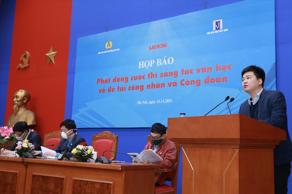 Lễ phát động Cuộc thi sáng tác văn học về đề tài công nhân, công đoàn. Ảnh: Hải nguyễn