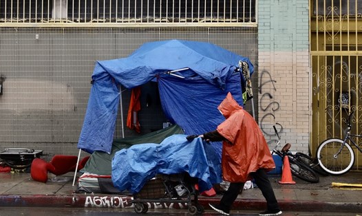 Số người vô gia cư tại Mỹ đang tăng cao. Ảnh: Xinhua