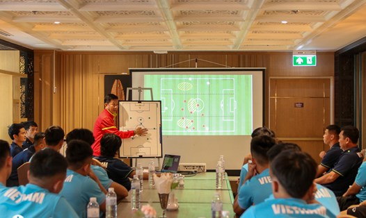 U23 Việt Nam hoàn thiện kế hoạch nhân sự, chiến thuật trước trận đấu giao hữu với U23 Bahrain. Ảnh: VFF