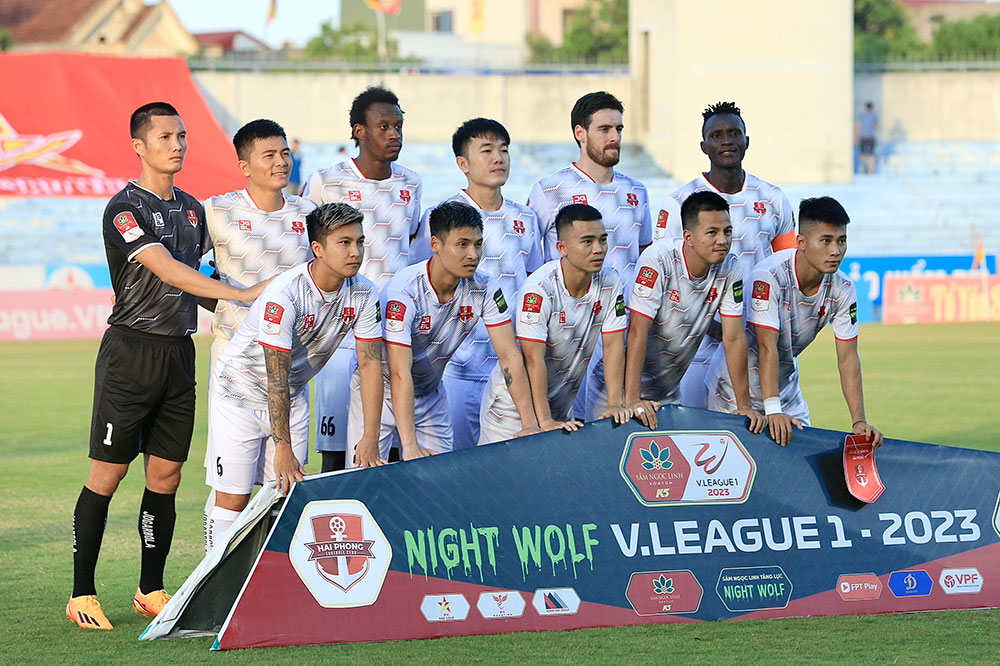 Câu lạc bộ Hải Phòng (trắng) sẵn sàng cho trận đấu đầu tiên ở vòng loại AFC Champions League. Ảnh: VPF 
