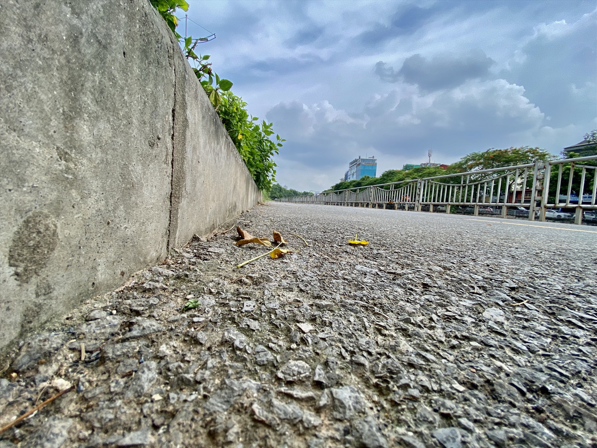 Tuyến đường đi bộ ven sông Tô Lịch không một bóng rác thải. Ảnh: Vĩnh Hoàng