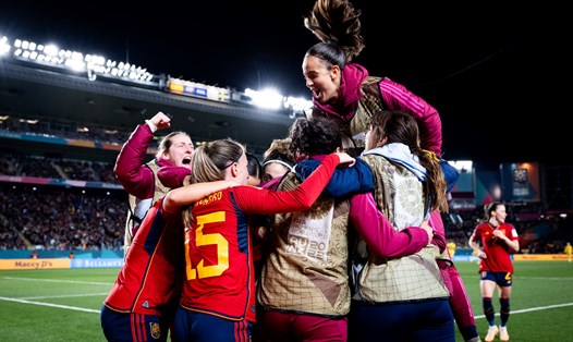 Tuyển nữ Tây Ban Nha là đội bóng đầu tiên góp mặt ở trận chung kêt World Cup nữ 2023. Ảnh: RFEF