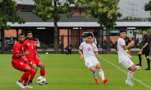 U23 Việt Nam thu được nhiều bài học sau trận giao hữu với U23 Bahrain. Ảnh: VFF