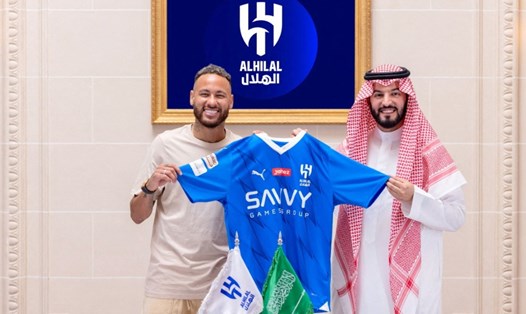 Neymar chính thức đầu quân cho Al-Hilal tại Saudi Arabia. Ảnh: Al-Hilal
