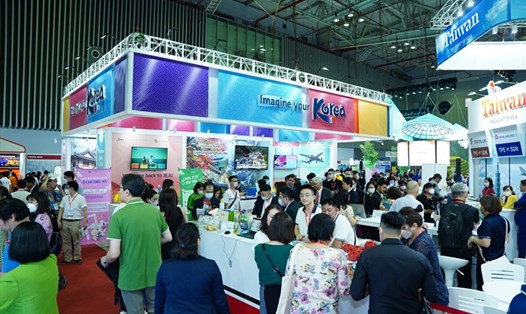 Không gian Hội chợ Du lịch Quốc tế TPHCM 2022. Ảnh: Việt Phong