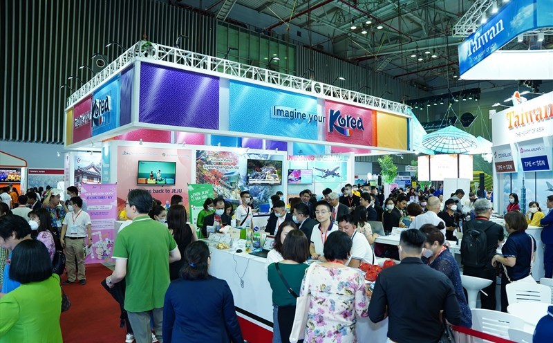 Không gian Hội chợ Du lịch Quốc tế TPHCM 2022. Ảnh: Việt Phong